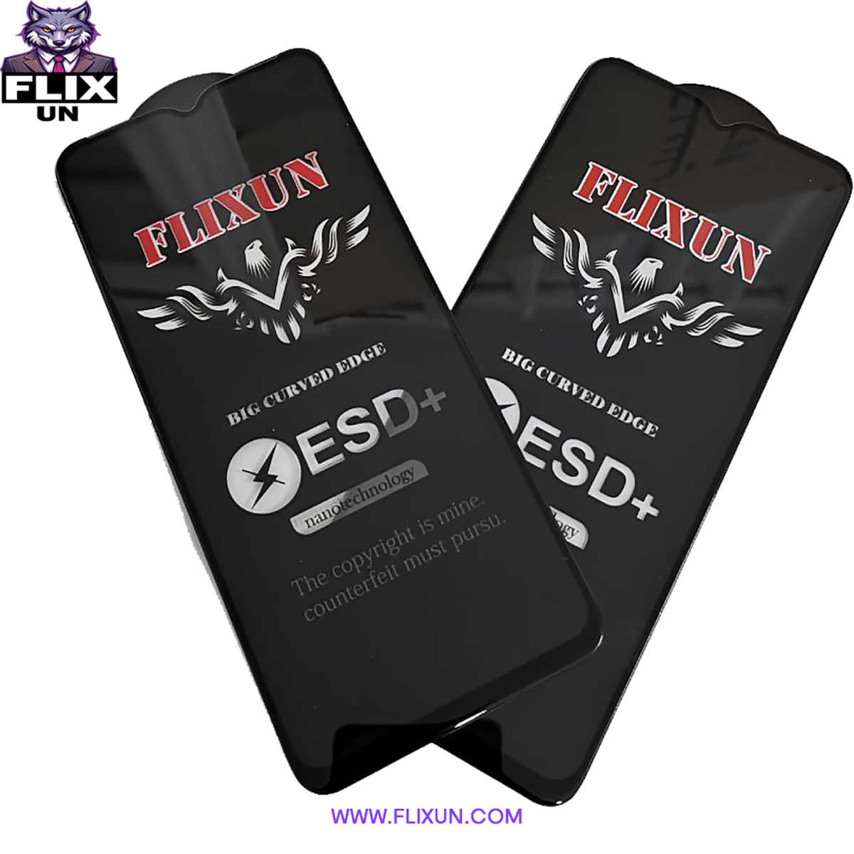 خرید عمده گلس سوپردی پلاس آنتی استاتیک فلیکسون