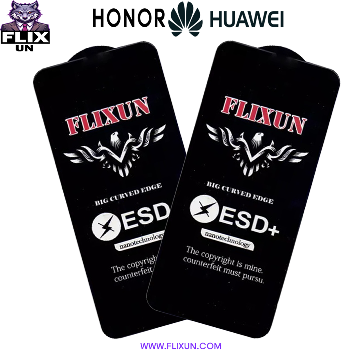 خرید عمده گلس سوپردی پلاس آنتی استاتیک هوآوی و آنر