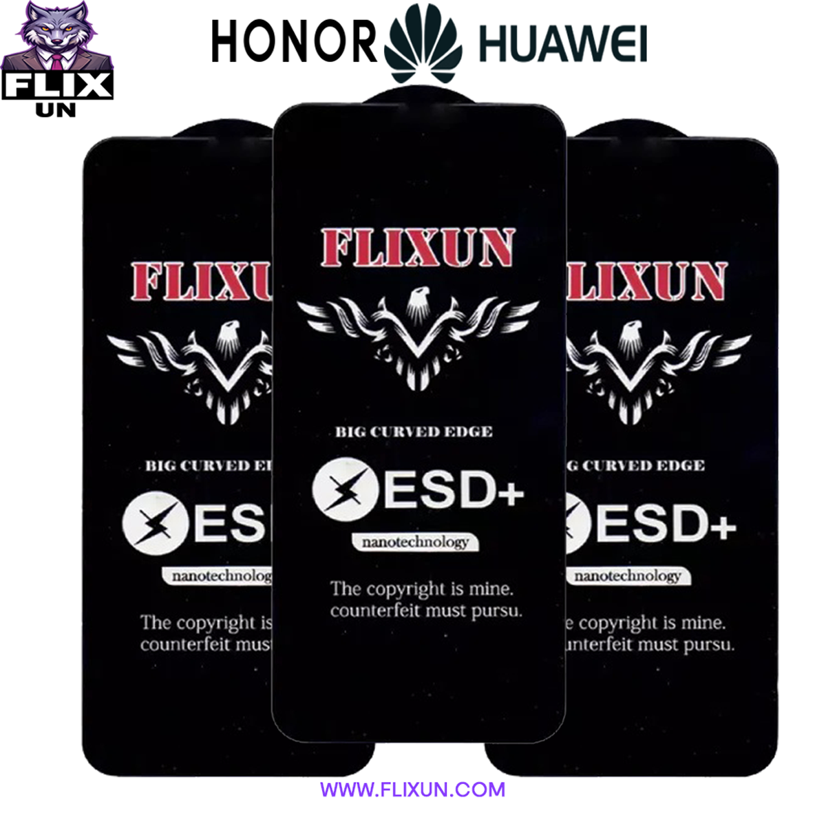 خرید عمده گلس سوپردی پلاس آنتی استاتیک هوآوی و آنر